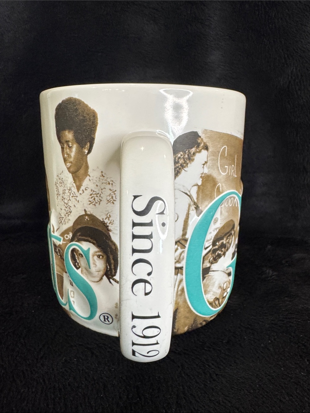 Girl Scouts of the USA Ceramic Mug with Teal Lettering Large Size - Picture 5 of 8